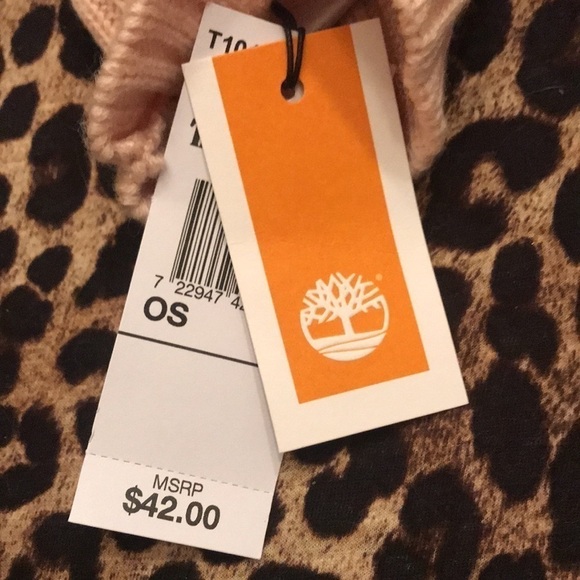 Brand New Timberland Fair Isle Knit Fingerless Pink Gloves - Picture 11 of 12